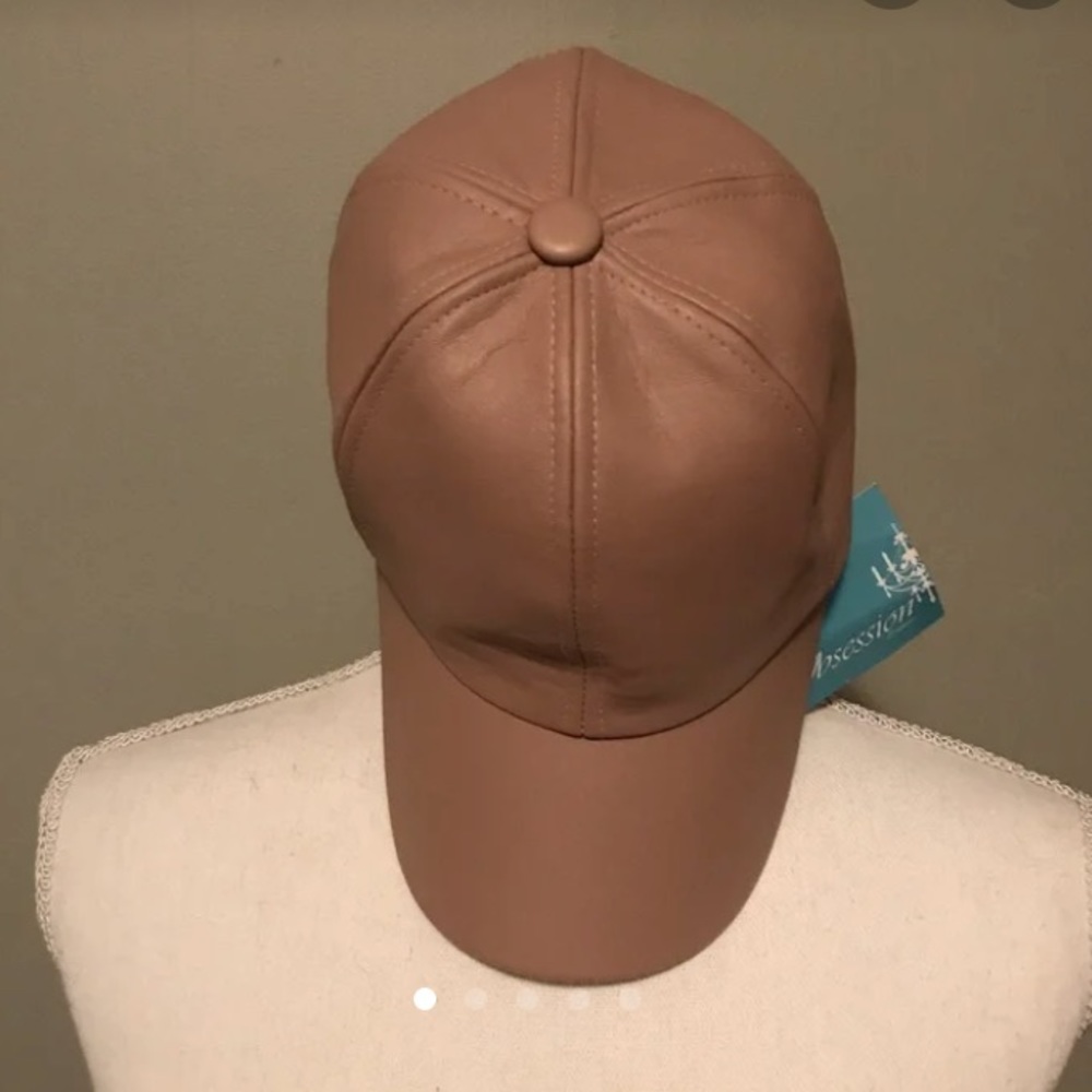Blush Leather Cap
